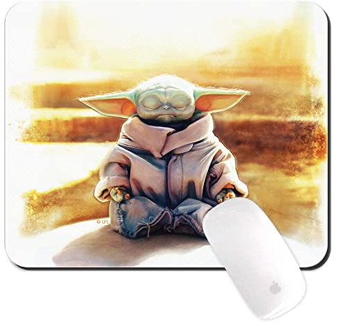 ERT GROUP Original und offiziell lizenziert von Star Wars Anti-Rutsch-Mauspad, Muster Baby Yoda 015, Anti-Rutsch-Computer-Mauspad, rechteckig 220 mm x 180 mm