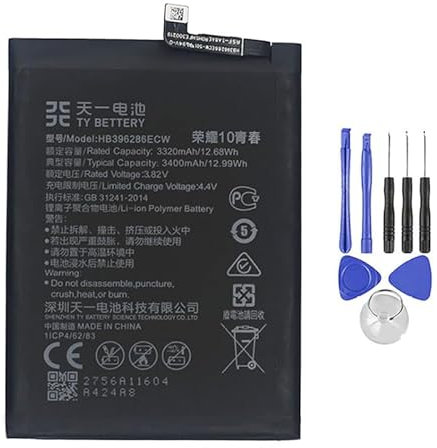 Audiosystem Batteria Compatibile Per Honor 10 Lite Hry-Al00 / 20 Lite POT-LX3 Hb396286ecw Huawei P Smart 2019 POT-LX1 LX2 Capacità Originale 3320mah, Incluso Kit Montaggio