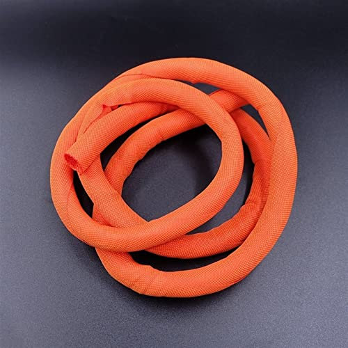 Cable Tidy Sleeves, 1m Orange Cable Sleeve Self Closing PET Braided Expandable Auto Line Management Overlaps Flexible Loom Split Pipe Tube Wire Wrap Protect