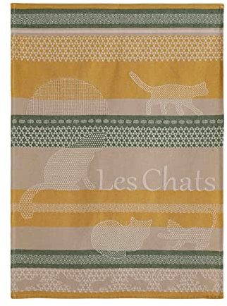 Coucke Les Chat Jacquard-Baumwoll-Handtuch, 50,8 x 76,2 cm, 100% Baumwolle
