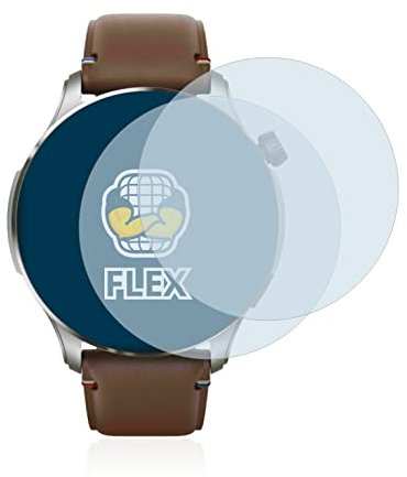 BROTECT 2 Stück Full-Cover Schutzfolie für Huami Amazfit GTR 4 Full-Screen Displayschutz-Folie [3D Curved, Anti-Fingerprint, Kristall-Klar]