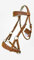 AMAZING HORSE STUFF Sidepull gebisslose Trensenzaum mit Designer-Handschnitzerei auf Stirnband & Nasenriemen oval geformt (Cob)
