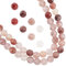 NBEADS 122 piezas de Cuentas de Cristal de Cuarzo Natural, Cuentas Redondas de Cuarzo de 6mm, Hebras Facetadas, Cuentas de Piedras Preciosas Sueltas para Fabricación de Joyas, Agujero: 1 mm