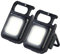 PEARL Arbeitsleuchte Magnet: 2er-Set Multifunktions-Arbeitsleuchte, 5W COB-LED, 500lm, Akku (LED-Arbeitsleuchte Magnet, Arbeitsleuchte Werkstatt, Schlüsselanhänger)