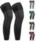 Ruilaibao Full Leg Compression Sleeves 2 Pack anti Sliping Ventilation Long Knee Support with Wraps for Men and Women Long Knee Compression Sleeve for ACJ, Meniscus Tear, Arthritis (Black, Medium)