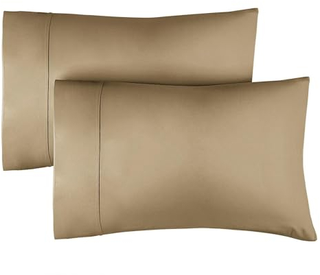 Federa 40x60 Beige - Set da 2 - Federe in Microfibra di Alta Qualità - Morbide, Confortevoli e Lavabili in Lavatrice - Federa 40x60 per Cuscini, Set 2 Federe Beige - OEKO-TEX Certificato