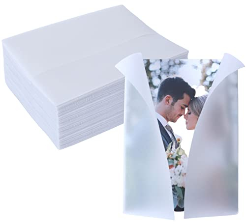 200 Stück vorgefaltete Pergamentumhüllen für 12,7 x 17,8 cm Einladungen – Pergamentumschlag für Hochzeitseinladungen – Bulk transparente Papierumschläge für Hochzeitskarten
