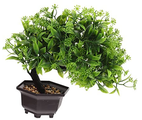 Yardwe Künstlicher Bonsai Baum Realistisches Kunstpflanzen-Arrangement Im Topf Für Kreative Raumdekoration Für Zuhause Und Büro Pflegeleicht Und Langlebig Grünes Wohnaccessoire