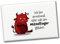 Freches Monster in hellrot Souvenir Souvenir Magnet mit lustigem Spruch Ich Bin emotional sehr nah am Mittelfinger gebaut. Hingucker am Kühlschrank für Kinder, Freunde und