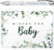 Tenare Baby Shower Book Wishes for Baby Guestbook with Pen Shower Games Advice Book Alternative Toddler Gifts(Green Leaf)