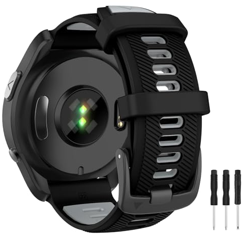 OVERSTEP Kompatibel für Garmin Forerunner 965 Armband, weiches Silikon-Sportband einstellbares Ersatzarmband für Garmin Forerunner 965/955/945/935