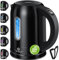 KESSER Wasserkocher 2200W Edelstahl 1,7L mit LED Beleuchtung-Farbe je nach Temperaturwahl 60, 70, 80, 90, 100 °C | Inkl. 70cm Kabel, Teefiltereinsatz & Kalk-Filter, BPA- FREE, 2 Std Warmhaltefunktion