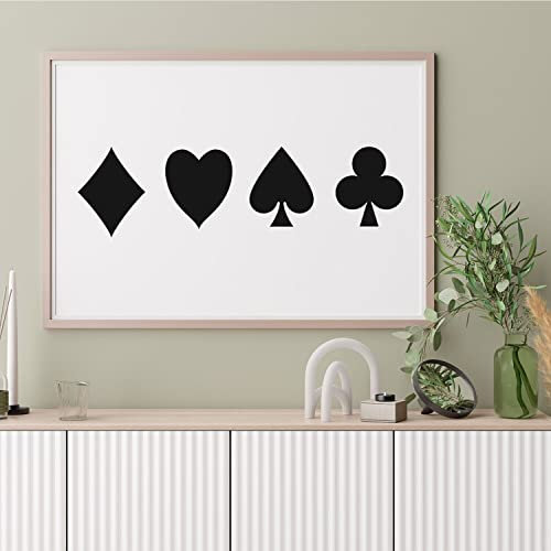 Schablone im Kartensymbole Spiel Größe: 33 x 46 cm v4 Design