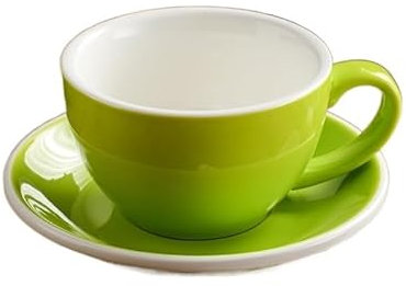 Tazas Cafe Juego de Tazas y platillos de café de cerámica de 300ml, Tazas de café con Leche, Taza de Leche for el Desayuno, Taza de té de la Tarde, Tazas de Agua de Porcelana Juego De Cafe (Size : 30
