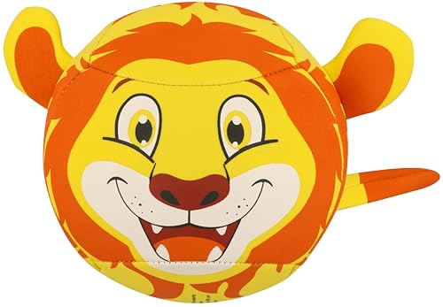 Sunflex® Neopren Jumping Animal Ball Lion | weich & leicht für den Strand und das Wasser | speziell für Kinder sehr gut zum Werfen & Fangen | springt auf der Wasseroberfläche | extrem robust