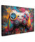 MuchoWow© Impressions sur Toile 60x40 cm Deco Tableau Murale Decoration Salon Peinture Tableaux Chambre Toiles Maison Graffiti - jeu - manette - peinture - Banksy