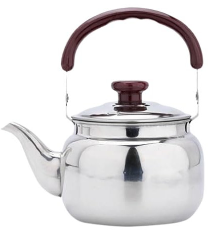 SOCUY Bouilloire Sifflante Bouilloire À Thé en Acier Inoxydable, Théière Bouillante, Bouilloire À Café Et À Thé, Récipient d'eau Chauffante Bouilloire à Flûte (Color : Blue,Silver, Size : 1L)