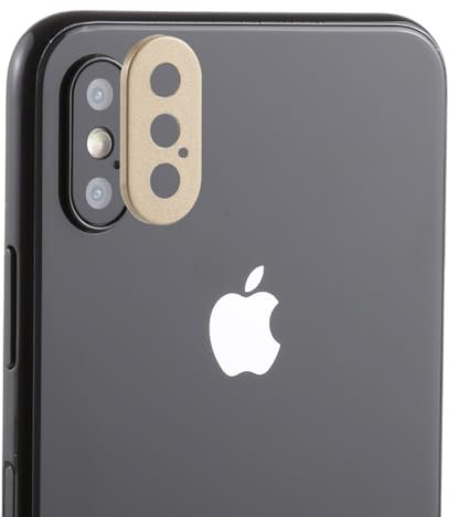 QUYISHAN Anello di protezione per obiettivo della fotocamera posteriore compatibile con iPhone Xs Max con ago per espulsione vassoio (oro)