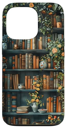 Bücher und Kaffee Vintage Library Hülle für iPhone 13 Pro