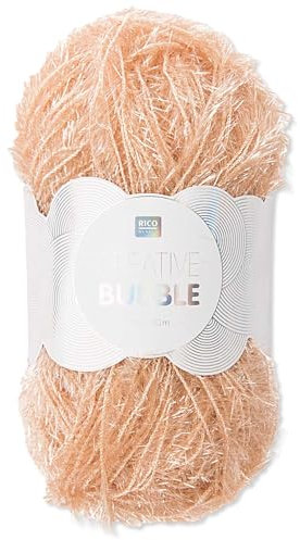 Frida's Wollhaus Rico Design 50 g Creative Bubble Schwammgarn Wolle Stricken Häkeln 57 Farben (010 | Puder)