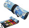 BOPRKTM Sac a Crayon de Toile 72 Trous Pochette pour Crayons Étui à Crayons en Toile Trousse de Crayons de Couleurs Sac Multi-usages (Crayons non Inclus)