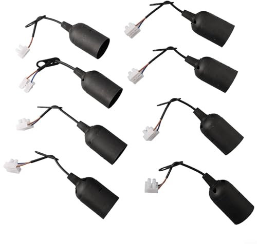 Affidabile costruzione Socket E27 portalampada con robusto morsetto per lampadario a 2 poli (8 pezzi)