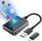 EYETOO Wireless Carplay Adapter für Android Auto/iPhone CarPlay, Plug & Play 2 in 1 Android iOS Car Play Box unterstützt Upgrade von Wired CarPlay auf Wireless, USB-A/C-Anschlüsse, OTA Update