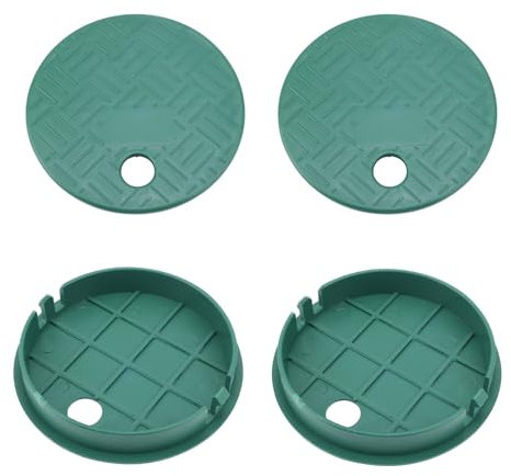 Gosknor 4pcs Round Sprinkler Valve Cover Lid, PE Material Sprinkler Covers for Outside 5.5in Inner Diameter 5.9in Outer Diameter Irrigation System Valve Box Cover Anti-Slip Design Accessories