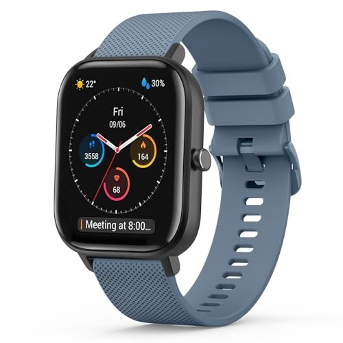 Vancle Correa para Amazfit Bip/Bip Lite/Bip S/Bip S Lite/Bip U/Bip U Pro/Bip 3 / Bip 3 Pro, Pulseras de Repuesto de Silicona de Reemplazo de Tamaño Ajustable Duradero de 20mm