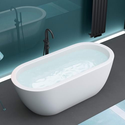 Mai & Mai Freistehende Badewanne Acryl Oval Wanne Standbadewanne 180x80cm V501