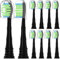 10 Stück Kompatibel mit Philips Sonicare Schall Elektrische Zahnbürste Ersatz Köpfe, für Philips Sonicare Elektrischen Zahnbürsten, Mit Staubabdeckung (Schwarz, M)