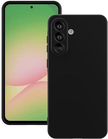 Foluu Liquid Silicone Case für Samsung Galaxy A56 5G Hülle, Silikon stoßfeste Handyhülle mit [weichem, kratzfestem Mikrofaserfutter] für Samsung Galaxy A56 5G 2025 (Schwarz)