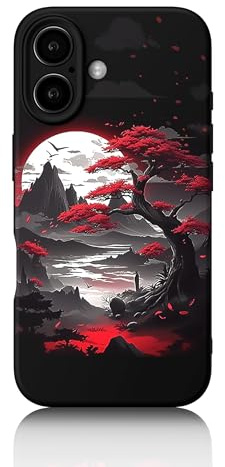 FEWGEY Schutzhülle für iPhone 16, Anime, kompatibel mit Magsafe, Silikon, niedliches japanisches Anime-Design, magnetisch, stoßfest, strapazierfähig, für Männer, Jungen, Frauen, Mädchen, Schwarz