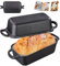 GRMImosa - Molde de pan de hierro fundido 2 en 1 con tapa, moldes para hornear pan de 9 x 5, distribución uniforme del calor para pastel de carne, pan casero