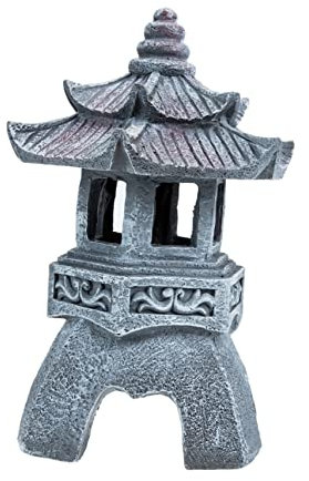 HEMOTON Solar Pagodenlaterne Im Chinesischen Stil Hochwertige Gartenleuchte Für Außenbereiche Dekorative Solarlampe Aus Strapazierfähigem Resin Für Garten Terrasse Und Balkon