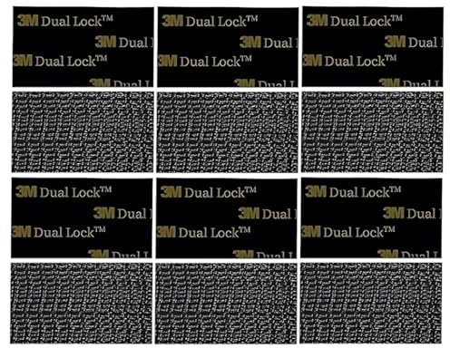 12 pezzi 3M SJ3550CF 25,4 mm x 50 mm Dual Lock, cuscinetti adesivi extra forti, nastro ad alte prestazioni, impermeabile, rimovibile, elementi di fissaggio richiudibili, nastro di montaggio