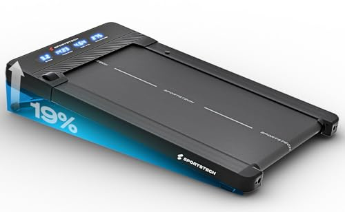 Sportstech Tapis de Marche, Inclinaison Automatique, Tapis Roulant pour la Maison et Le Bureau, écran LED, avec 1 an d'App STL Incluse, Tapis de Marche et Tapis Roulant de Fitness, spad500/1000
