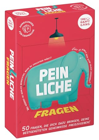 The Happy Gang 3103787 Interaktive Gesprächskarten, Peinliche Fragen, pikantes Kartenspiel für Erwachsene und Kinder ab 14 Jahren