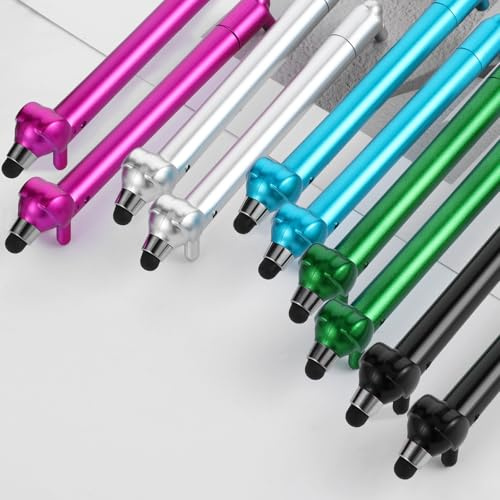 HJZHII 10 Stück Kugelschreiber mit Touchpen,Kugelschreiber 2 In 1,Dachshund Hochwertig Kuli Metall Set Komisch Dackel Hund für Büro Haushalt