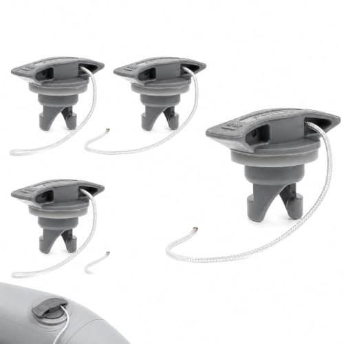 BESTYASH PVC Luftventilstopfen, 4 Stück in Grau | Einzelmaß ca. 5 x 3,5 x 3,5 cm je Ventilstopfen