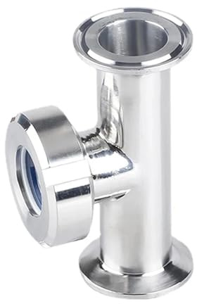 UPPUOEAF Raccord Union en Acier Inoxydable SUS 304, diamètre extérieur de 102 mm, 4 (102 mm), 3 Voies, avec Voyant