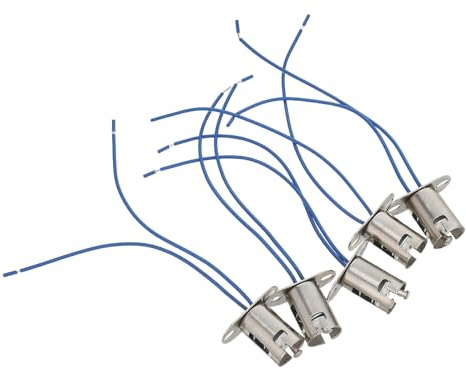 BUGUUYO 5 Stück B15 Lampenfassung mit Kabel und Metallgehäuse Stabile Feste Lampenhalterung für Lkw Beleuchtung und Anhänger Ersatzbeleuchtung