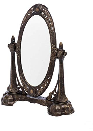 aubaho Spiegel Schminkspiegel Kosmetikspiegel antik Jugendstil Eisen Mirror Iron