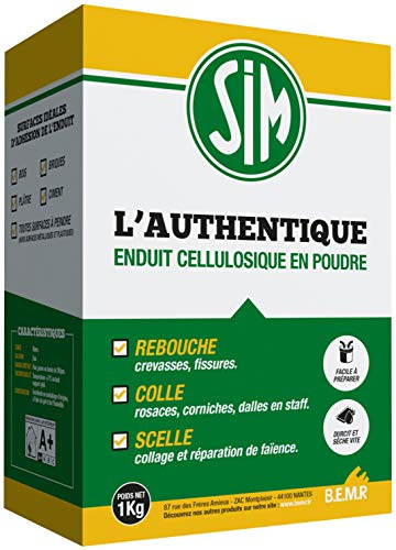 BEMR BMSIM01 Sim L'Authentique Enduit de rebouchage intérieur 1 kg
