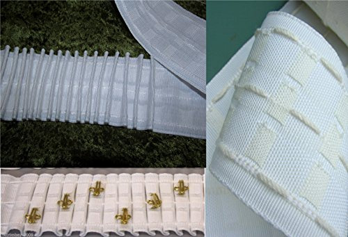 Premium Quality Woven Pocket 3 Inch Heading (75mm) Curtain Header Tape
