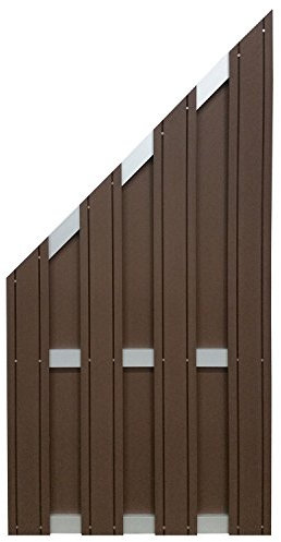 EVERFLOOR Garten Zaun Sichtschutz Zäune WPC mit Alu Streben 90 x 180 / 90 cm
