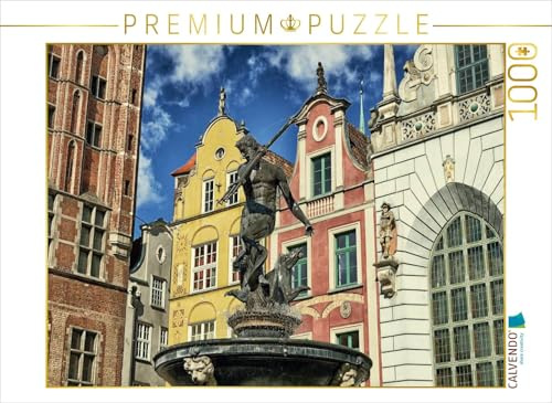 CALVENDO Puzzle Poseidon Brunnen Danzig | 1000 Teile Lege-Größe 64 x 48 cm Foto-Puzzle für glückliche Stunden