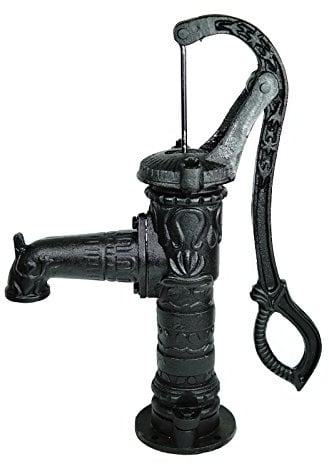TRUTZHOLM Schwengelpumpe Antik Vintage Gartenpumpe Brunnenpumpe Handschwengelpumpe Handpumpe Nostalgie Gusseisen ca. 7-8 Meter Saughöhe