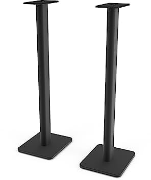 Kanto SP32PL 32 Inch Bookshelf Speaker Stands - 2 Pack - Steel Frames (Black)