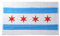 Flaggenfritze® Balkonflagge USA City of Chicago - 90 x 150 cm